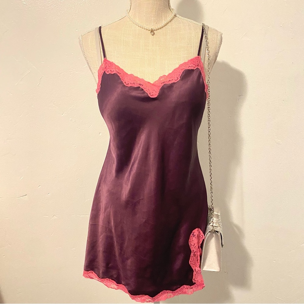Victoria Secret Purple Satin Slip